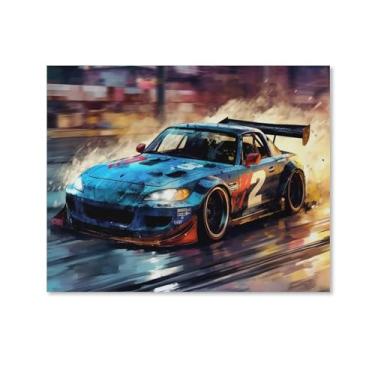 Imagem de HouLaiZhe Pintura a Óleo Arte Jdm S2000 Cartazes de Carro Esportivo Tela Estética Decoração de Parede Pintura de Parede Impressões Sala de Galeria Decoração de Parede para Quarto Sala de Estar