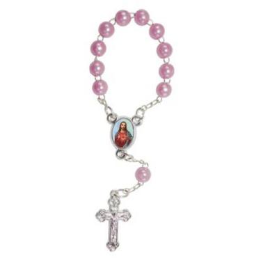 Imagem de 50 Mini Terço Foto Sagrado Coração De Jesus - SJO Artigos Religiosos, 