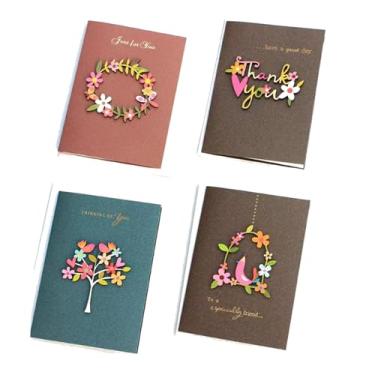 Imagem de 4 peças carta de entrega de cartão universal, envelope, desejos de aniversário, cartões de ação de graças