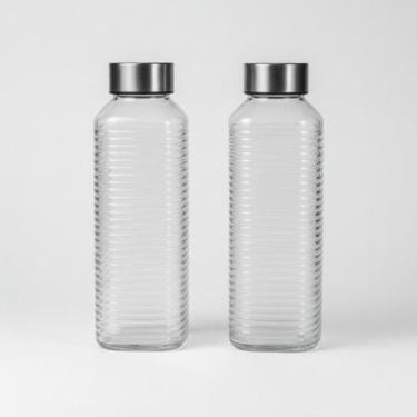 Imagem de Kit de 2 garrafas de vidro para geladeira estilo moderno - Blitz Femin