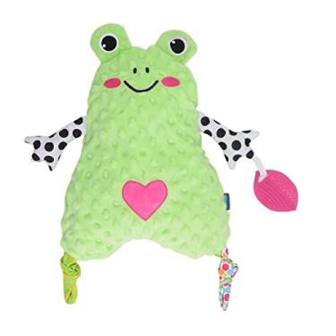 Imagem de Cobertor macio de veludo para bebês, algodão, inquebrável, lavável, companheiro de dormir, cobertor de segurança para recém-nascidos (Sapos)