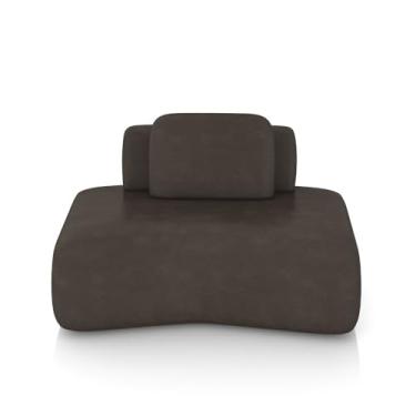 Imagem de Sofá Ilha Sala de Estar Dakota 174cm Modulado Encosto Almofada Solta PU Marrom G33 - Gran Belo