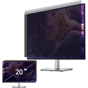 Imagem de Hoktods Filtro de tela de privacidade para computador suspenso de acrílico de 50 cm, escudo de privacidade removível compatível com monitor widescreen 16:9, antirreflexo