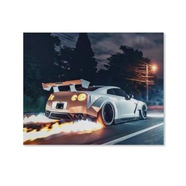 Imagem de HouLaiZhe Carro esportivo japonês Jdm R35 Spitfire pôsteres tela estética decoração de quarto pintura de parede impressões de sala de galeria decoração de parede para quarto sala de estar escritório
