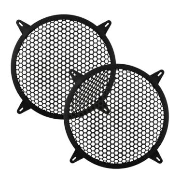 Imagem de Modengzhe Capa de grade de alto-falante de plástico, grade de subwoofer de 25 cm protetora para alto-falante de carro, áudio doméstico, pacote com 2