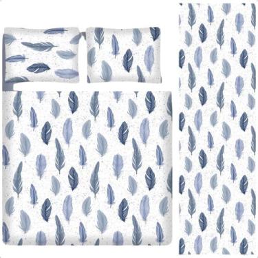 Imagem de Jogo de Lençol Cama Queen Size 4 Peças Algodão 200 Fios Percal - Teka,