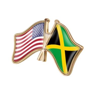 Imagem de QTAOEIONG Bandeiras dos Estados Unidos, EUA, América, EUA e muitos outros países, broche de liga de amizade com cruz, 1.3x0.9inch/32x23mm, Metal, Sem Pedra Preciosa