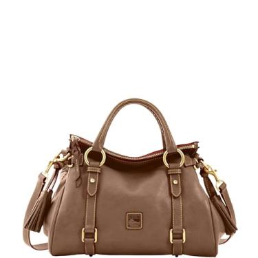 Imagem de Dooney & Bourke Bolsa feminina de couro florentino com alça transversal opcional, Elefante, One Size