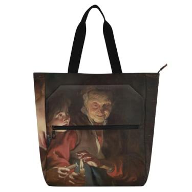 Imagem de GAIGEO Bolsa feminina para trabalho feminina com pintura da Rubens, bolsa escolar de praia, utilitária, bolsas infantis com compartimentos