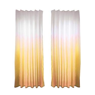 Imagem de Cortina blackout de poliéster Ainoli para janela blackout para decoração de quarto e sala de estar (Amarela)