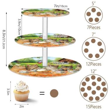 Imagem de Suporte de cupcake de 3 camadas para festa de aniversário, exibição de acrílico, torre de cupcake, gatos, chá, verde, sobremesa, bandejas de servir para prateleiras de comida de festa