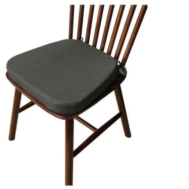 Imagem de Yadlan Almofadas para cadeira de sala de jantar, almofadas para cadeiras de cozinha antimanchas, com laços antiderrapantes, almofada de assento macia para banquinho, jardim E29 43 x 42 x 33 * 5 cm