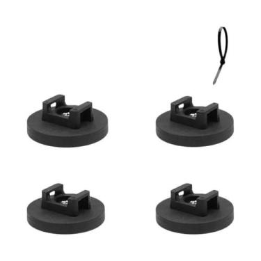 Imagem de Suporte De Cabo Magnético De Borracha Forte Em Forma De Sela Com 4 Cli