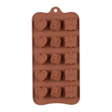 Imagem de Molde de Silicone Coração e Flor 2 em 1, Antiaderente Flexível para Bolos, Chocolate, Sabonetes, Velas e Resina, Ideal para DIY Artesanal, Presentes Personalizados e Decoração Romântica