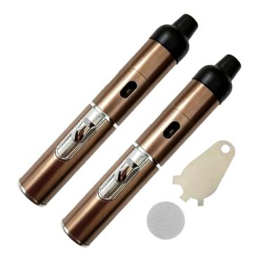 Imagem de Isqueiros infláveis recarregáveis, acendedor de tocha de chama a jato fama culinária, marrom (2 peças)