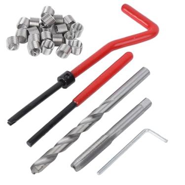 Imagem de Generic Kit Prático de Reparo de Rosca M7 Com Ferramentas Em Caixa de Plástico Transparente - Ideal para Aço, Ferro, Alumínio - 25 Unidades