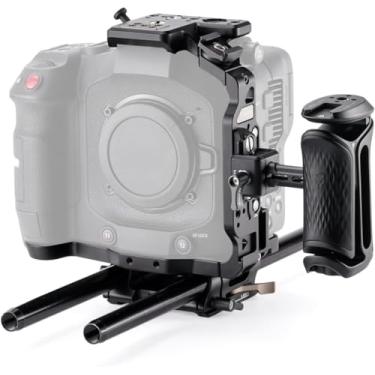 Imagem de Tilta Gaiola de câmera compatível com kit avançado Canon C80 | Inclui alça lateral Tilta Xeno NATO, placa de base LWS de 15 mm, hastes de alumínio e extensões de botão | NATO, sapata fria, 1/10.2 cm