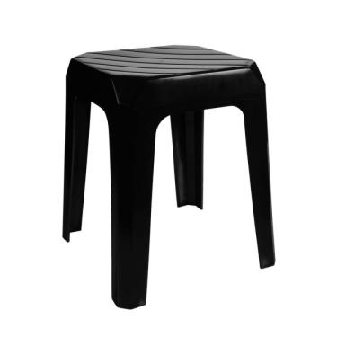 Imagem de Banqueta De Plástico Econômica Bf3/r 41cmx30cm Astra Preto