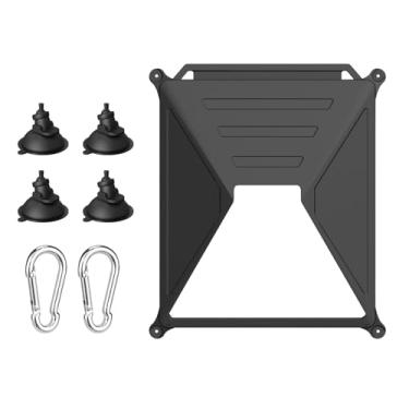 Imagem de CHELINK Suporte de ventosa para Starlink Mini, capa protetora de silicone 2 em 1 e suporte forte para teto de carro/para-brisa para carro/trailer/barco/acampamento (preto)