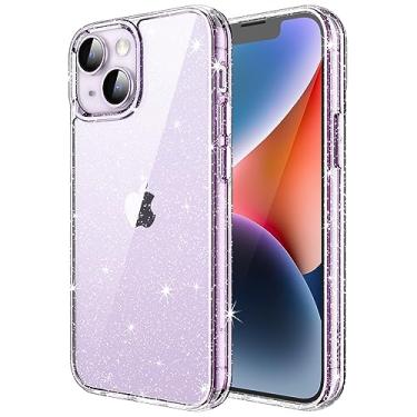 Imagem de JETech Capa Glitter para iPhone 14 Plus 6,7 Polegadas, Case para Telefone Parachoque Brilho Cintilante à Prova de Choque, Capinha Bonitinho Cintilante para Mulheres e Meninase (Claro)