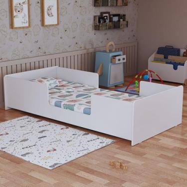 Imagem de Cama Montessoriana Solteiro Com Proteção e Abertura Lateral Para Quart