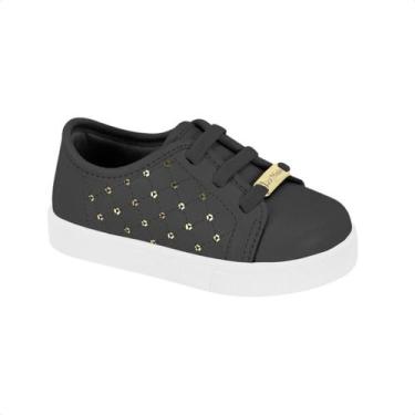 Imagem de Tênis Infantil Feminino Paetês Molekinha, Preto, 22
