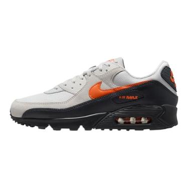 Imagem de Nike Tênis masculino Air Max 90 (cinza/antracite/branco/laranja segurança), Cinza vasto/laranja seguro, 43