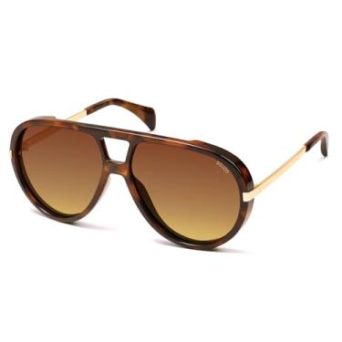 Imagem de SOJOS Óculos de sol retrô grandes aviador polarizados para mulheres e homens, óculos escudos grandes vintage SJ2657, Tartaruga/marrom gradiente, G