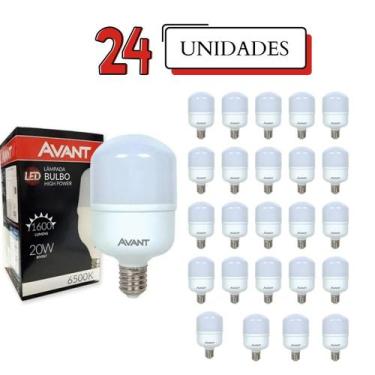Imagem de Pack 24 Lâmpadas 20w Bulbo Led Alta Potência Avant 6500k Branco Atacad