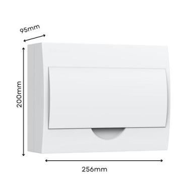 Imagem de Quadro Caixa De Distribuição Branco Para Disjuntores Din Sobrepor Enca