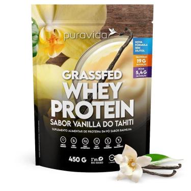 Imagem de Whey Protein Grassfed Vanilla Tahiti 450g Puravida-Unissex