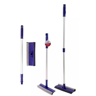 Imagem de Rodo Rodinho Limpa Vidro Cabo Retrátil Extensível Telescópico Janelas 