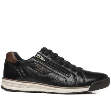 Imagem de Sapatênis Pegada Masculino em Couro Preto 112503-06-Masculino