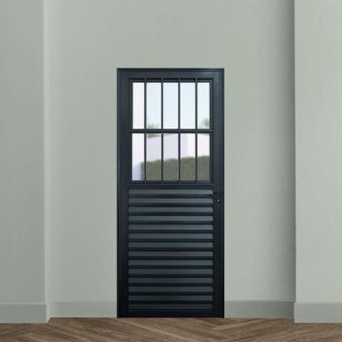 Imagem de Porta de Aluminio Postigo Social 210x90cm Linha Plus Lux-esquadrias Ab