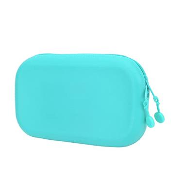 Imagem de Caneta SIWOTED Bolsa Fácil de usar Peso leve Bolsa de armazenamento de material de sílica de tamanho pequeno para viagens de escritório escolar (verde (grande))