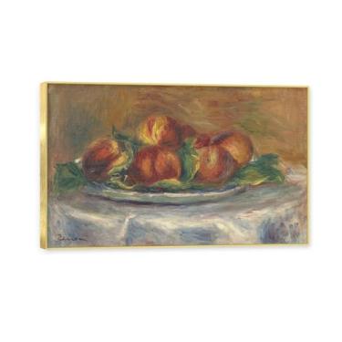 Imagem de Moldura dourada. Arte vintage emoldurada de frutas mortas, pintura clássica de cozinha country, decoração de parede de casa de fazenda quente para sala de jantar e cozinha. C49. 80 x 130 cm - 31,5 x