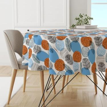 Imagem de Toalha de Mesa Plástica Térmica Impermeável Estampada 4 a 12 Lugares Flexível e Resistente para Cozinha e Sala(Urban Branca,8 Lugares - 1,40 x 2,20)