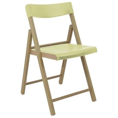 Imagem de FSC Cadeira Dobrável Tramontina Potenza em Madeira Tauari com Acabamento Lixado com Assento e Encosto Sálvia