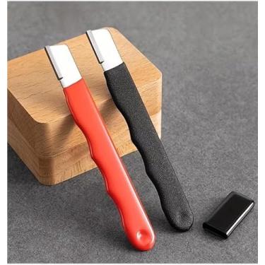 Imagem de Afiador de facas profissional – pedra de afiar cerâmica de diamante de tungstênio, ferramenta versátil para facas de cozinha e tesouras de jardim, afia várias lâminas, vermelho