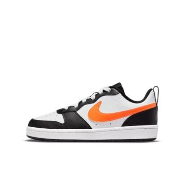 Imagem de Nike Tênis masculino de couro Cortez, Branco/laranja total/preto/cinza escuro fumê, 18