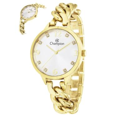 Imagem de Relógio Champion Feminino Ref: Cn21381h Bracelete Dourado