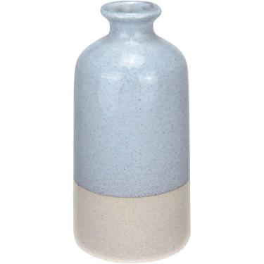 Imagem de Vaso Decorativo Enfeite Casa Aparador Garrafa Home&co Cerâmica 20x10x10cm Cinza