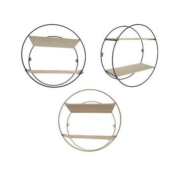 Imagem de Prateleira Decorativa De Metal Redonda Hd51401