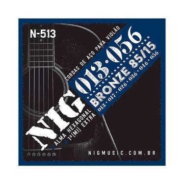 Imagem de Encordoamento Nig Bronze N-513 P/ Violão Aço 13/56 - Ec0527