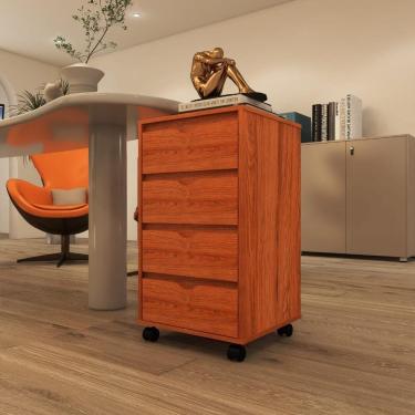 Imagem de Gaveteiro Multiuso 4 Gavetas Com Rodizios Nature Nature