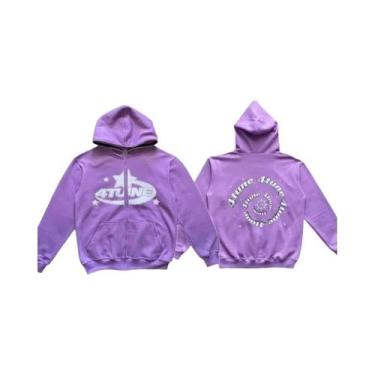 Imagem de Moletom Masculino Retrô Com Zíper E Capuz, Estampa De Letras E Estrela