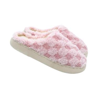 Imagem de Chinelos De Algodão Para Outono E Inverno Femininos, Antiderrapantes, 