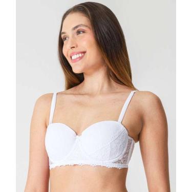 Imagem de Sutiã de Renda Com Base E Bojo Marisa Branco-97026, Branco, 44