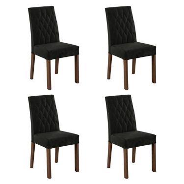 Imagem de Kit 4 Cadeiras De Jantar 4256 Rustic/oxford Madesa Rustic/oxford