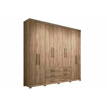 Imagem de Guarda Roupa Casal 8 Portas E 6 Gavetas C/ Pés Master 8.6 Atacama - Santos Andirá